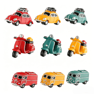 Car and Bus-Shaped Baby Refrigerator Magnets