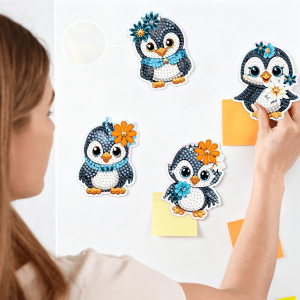 Handmade Creative DIY Diamond Painting Fridge Magnets (Set of 6)