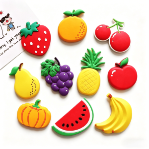 Soft PVC Fruit and Vegetable Refrigerator Magnet Set