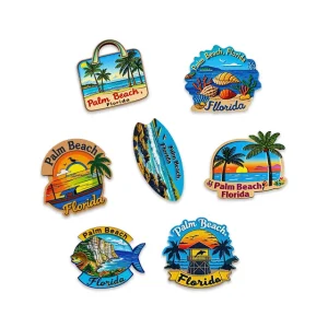 Vacation Beach Metal Magnetic Refrigerator Magnet